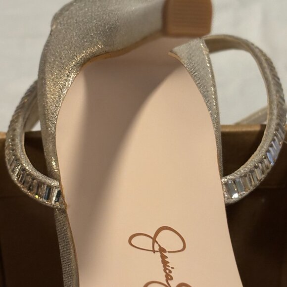 Jessica Simpson JS-Paveri2 Champagne Rhinestone Heels Size 8M NWT Unworn - Picture 12 of 15